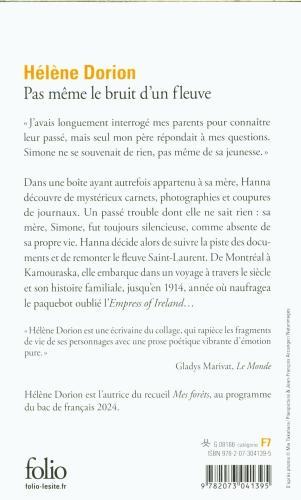 Produktbild Pas même le bruit d'un fleuve (Französisch, Dorion Hélène, 2024)