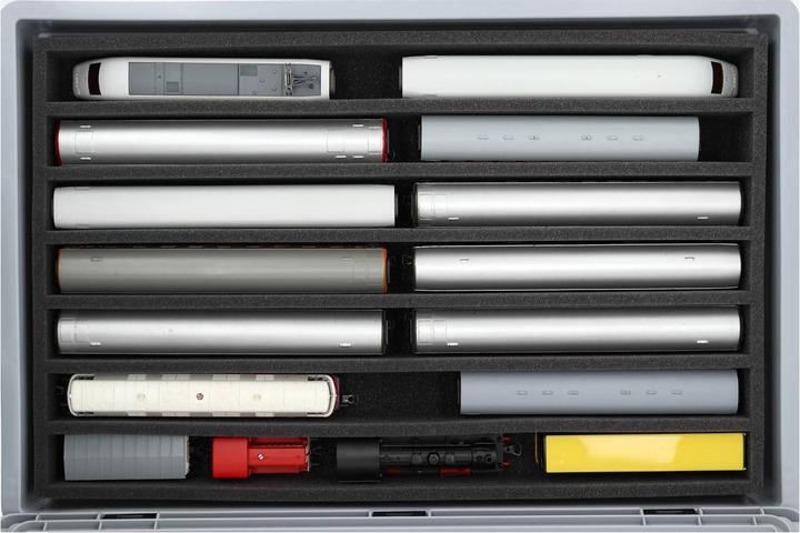 Actual product image Feldherr EB21SET - Euro container for model railways, locomotives and vehicles - 7 bars for H0 gauge - s (Plastic)