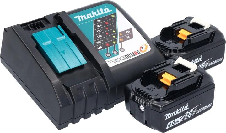 Actual product image Makita DMR 055 RM Battery radio 18 V FM with lantern 360° torch + 2x battery 4.0 Ah + charger (FM, AM)