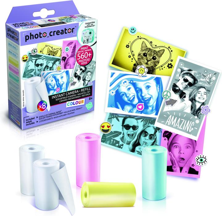 Actual product image Canal Toys Instant Camera Refill Kit 8x photo paper + stickers
