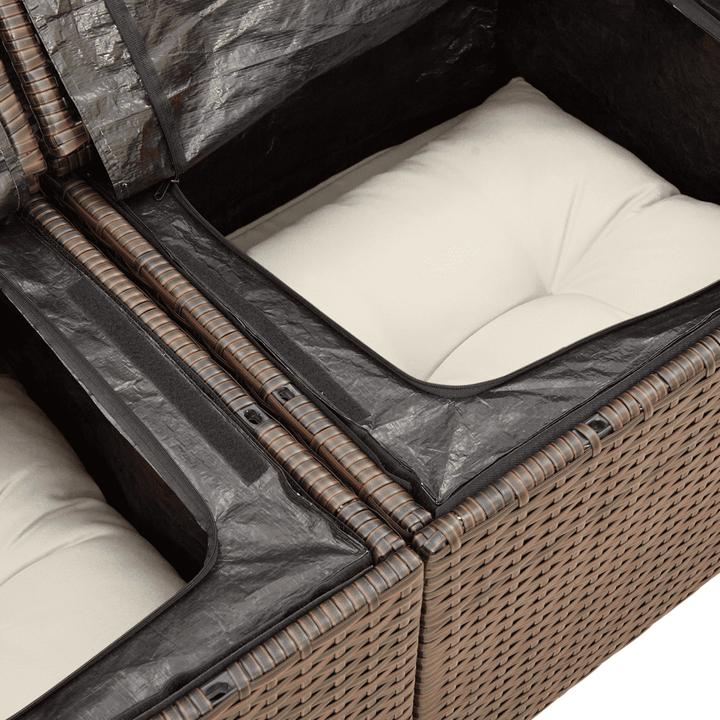Actual product image VidaXL Garden furniture Sofa set Garden set 7-piece garden set Brown