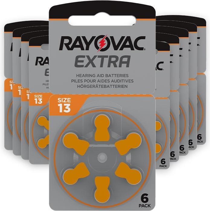 Image du produit Rayovac Extra 13 Piles pour appareils auditifs (60 pcs, A13, 310 mAh)
