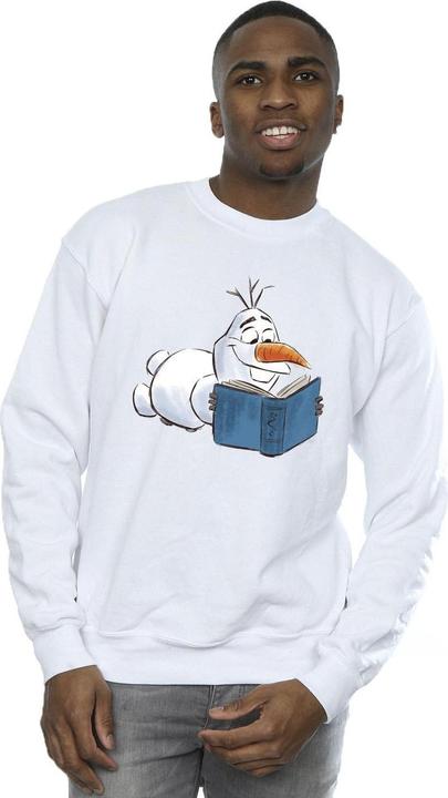 Actual product image Disney Mens Frozen Olaf Reading Sweatshirt (XXL)