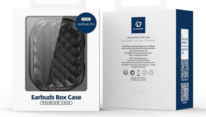 Productafbeelding Dux Ducis Back panel cover PECC - protective case for AirPods Pro 2 black (Koptelefoon tas)
