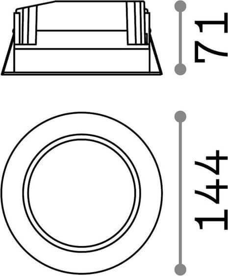 Produktbild Ideal lux BASIC LED Einbauleuchte 20W ⌀144mm Weiss neutralweiss 193427 (2500 lm)