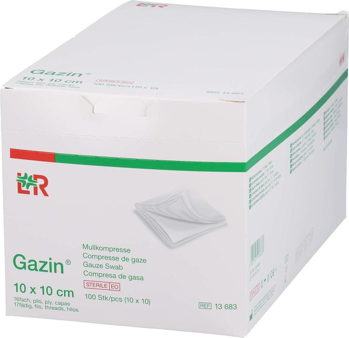 Actual product image Gazin Mullkompressen 10x10cm 16-fach steril