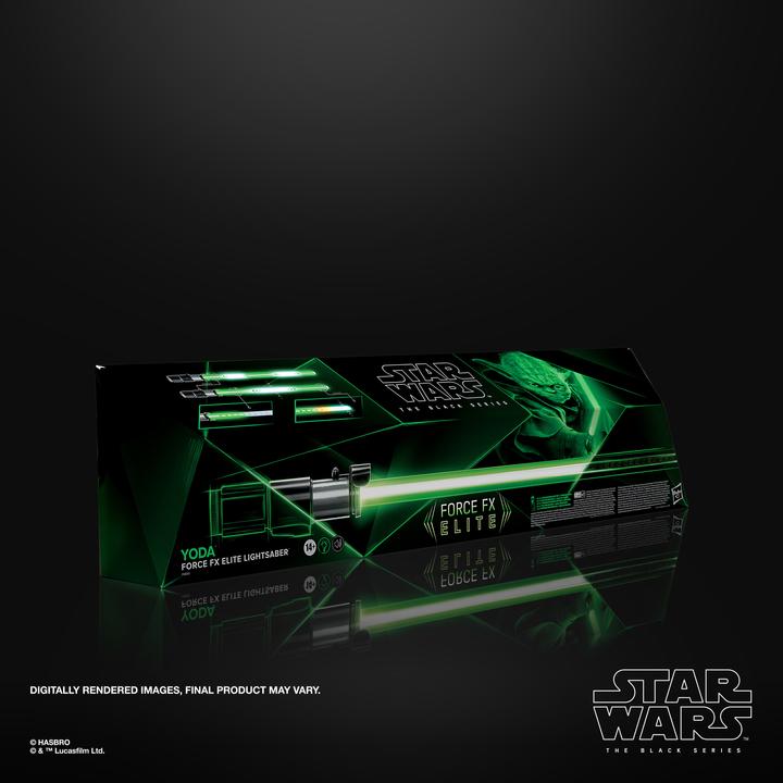 Actual product image Hasbro Star Wars The Black Series Yoda Premium Force FX Elite Lightsaber