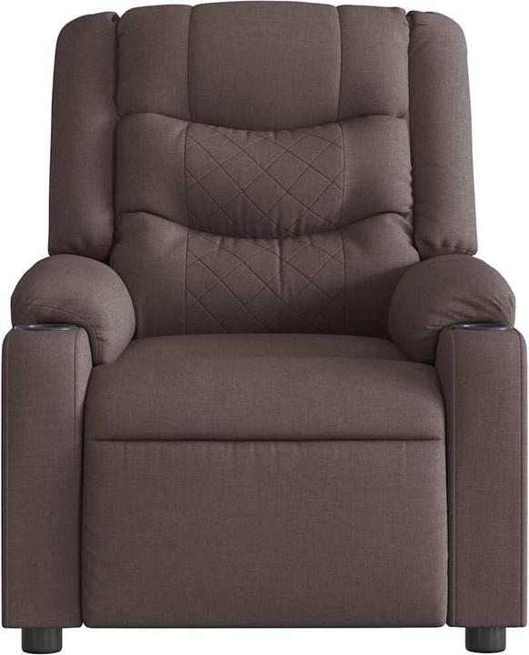 Actual product image VidaXL Massage chair electric dark brown fabric