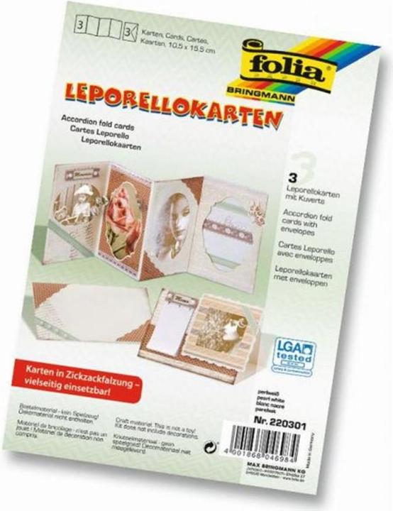 Actual product image Folia Leporello cards 300g/m2 (300 g/m², 3 x)