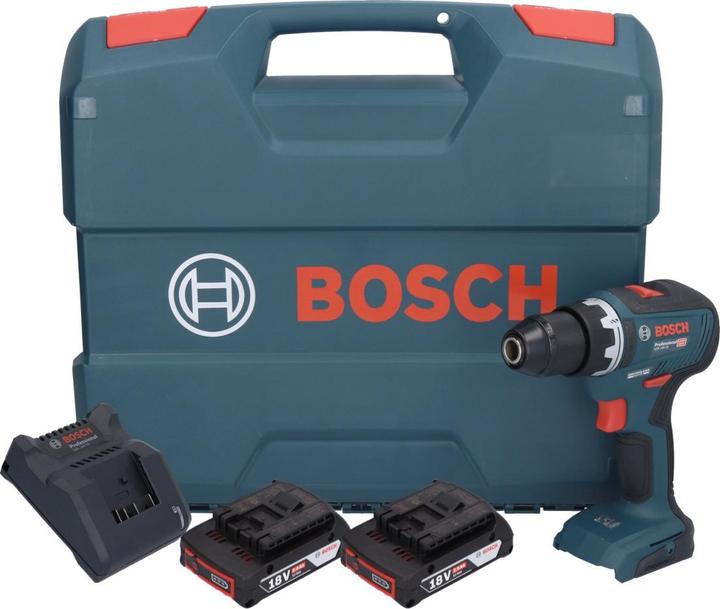 Produktbild Bosch Professional Bosch GSR 18V-55 Professional Akku Bohrschrauber 18 V 55 Nm Brushless + 2x Akku 2,0 Ah + Ladegerät (Akkubetrieb)