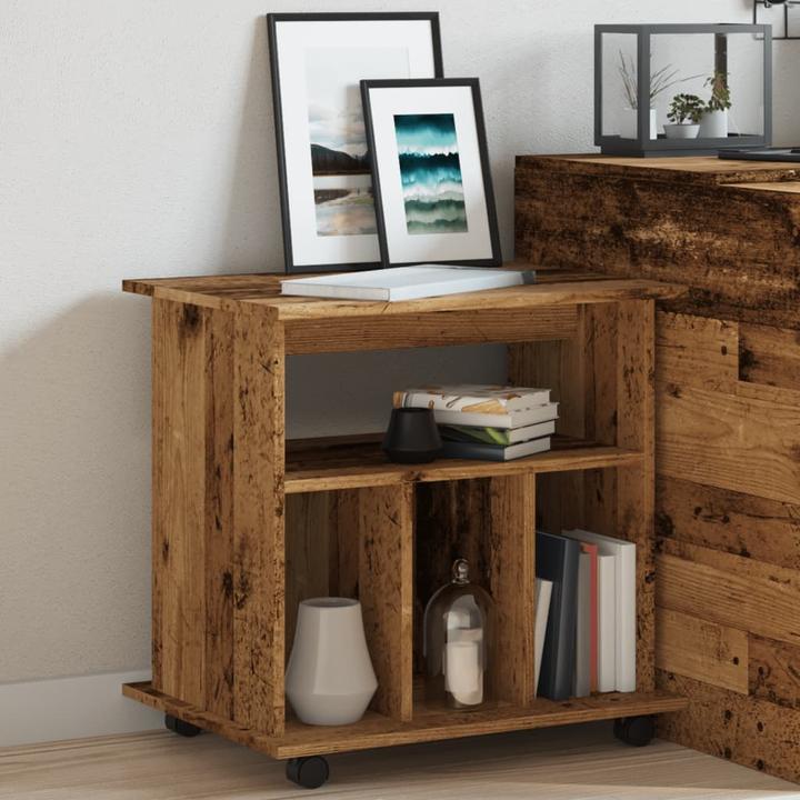 Immagine prodotto VidaXL Rollcontainer Rollschrank Bürocontainer Büroschrank Schrank Altholz-Optik (60 x 45 x 60 cm)