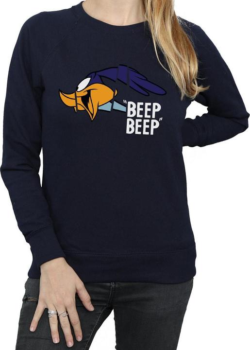 Actual product image Looney Tunes Womens/Ladies Beep Beep Road Runner Cotton Sweatshirt (XL)
