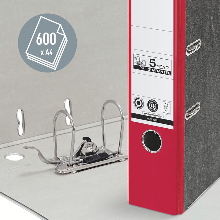 Immagine prodotto Leitz STANDARD-ORDER A4 80MM Con fessure, per formato A4, cartone (RC), larghezza del dorso 80mm. Pate (A4, 80 mm, 1 Pezzo/i)