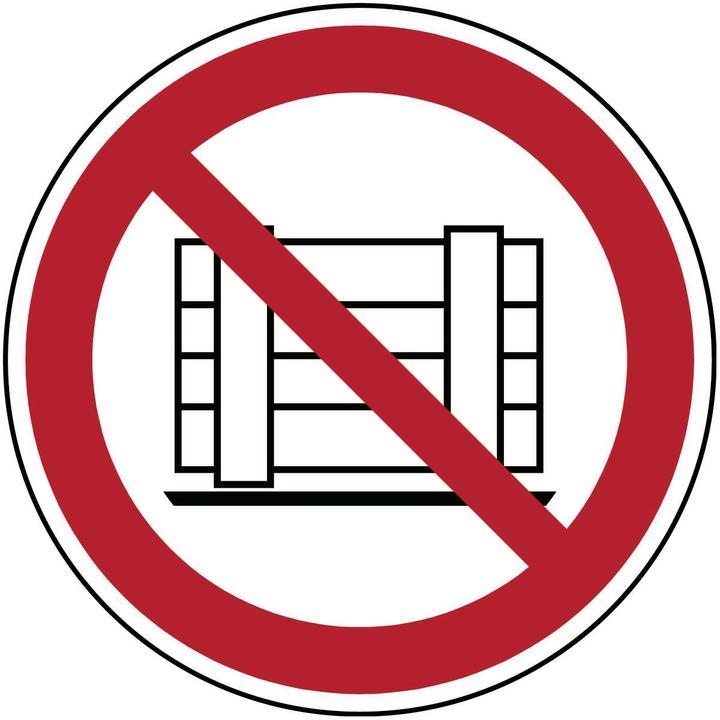 Actual product image Brady ISO safety sign - Parking or storage prohibited