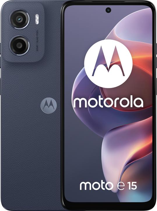Produktbild Motorola Moto E15 (64 GB, Denim Blue, 6.67", Dual SIM, 32 Mpx, 4G)
