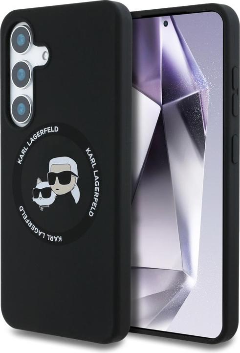 Image du produit Karl Lagerfeld Etui Silicone Double Heads And Circle MagSafe Samsung Galaxy S25 Plus czarny (Samsung Galaxy S25+)