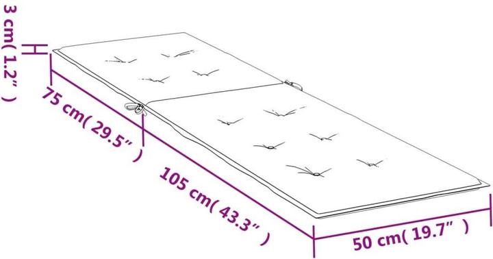 Produktbild VidaXL Arjun (180 x 50 x 4 cm)