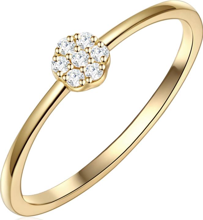 Actual product image Glanzstücke München Ladies sterling silver cubic zirconia yellow gold - 23676 (48, 925 Silver)