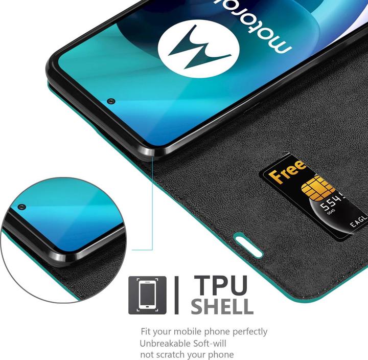 Actual product image Cadorabo Book Invis. Magnet sleeve (Motorola Moto G71 5G)