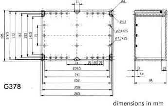 Immagine prodotto Velleman Custodia in ABS - IMPERMEABILE - GRIGIO SCURO - 265 x 185 x 95 mm (Case)