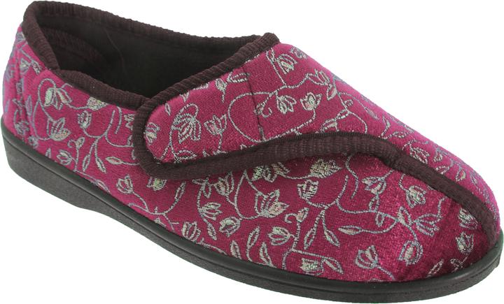 Image du produit Zedzzz Chaussons Janice avec fermeture velcro motif floral (40)