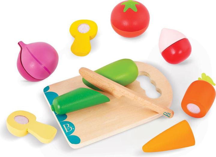 B.toys B. Chop 'n' Play - Holz-Gemüse mit Klettverbindung inkl. Schneidebrett 14-teilig