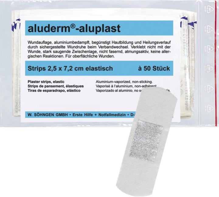 Produktbild Söhngen aluderm-aluplast Pflasterstrips, 2,5 x 7,2 cm (50 x)