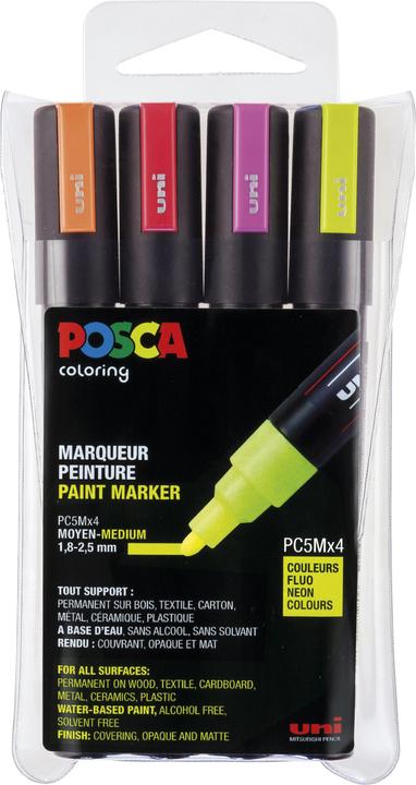 Produktbild Posca PC-5M (Neon sortiert, 2.50 mm, 4 x)