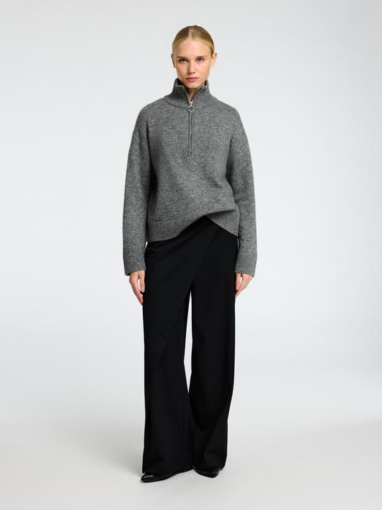 Image du produit Selected Femme Pull demi-zip en tricot (L)