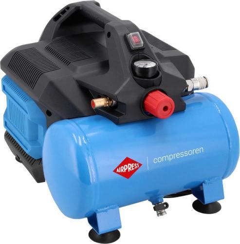 Airpress 36578 LMO 6-126 Geräuscharmer Kompressor 230V 8 Bar 1HP (8 Bar, 6 l)