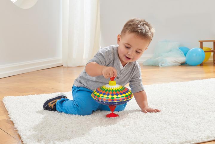 Produktbild Simm Spielwaren Kreisel auf verziertem Ständer 19 cm