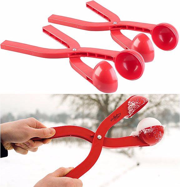 Actual product image Infactory Set of 2 professional snowball tongs for snowballs with Ø 7 cm, red