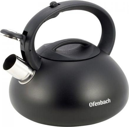 Productafbeelding Ofenbach Zwart stalen fluitketel 2,5L inductie-gas (2.50 l)