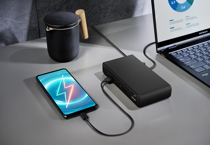 Image du produit ASUS DC300 - Station d'accueil - USB-C - HDMI DP USB-C - 1GbE - 150 Watt (USB-C, 1 Ports)