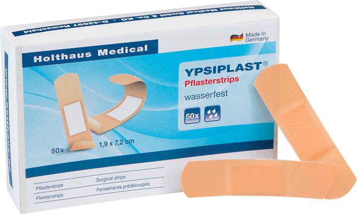 Actual product image Holthaus Medical Ypsiplast plaster strips, waterproof, 5 x plaster strips, round 2.3 cm 50 pieces (50 x)