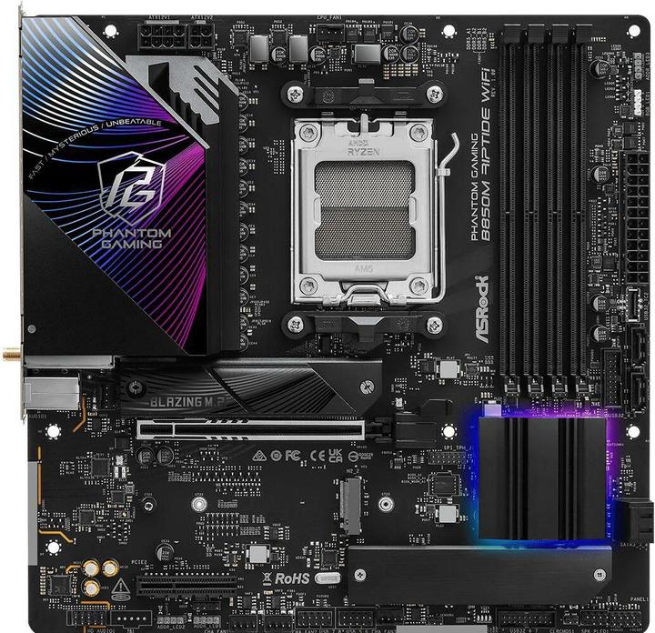 Actual product image AsRock B850M Riptide WiFi (AM5, AMD B850, mATX)