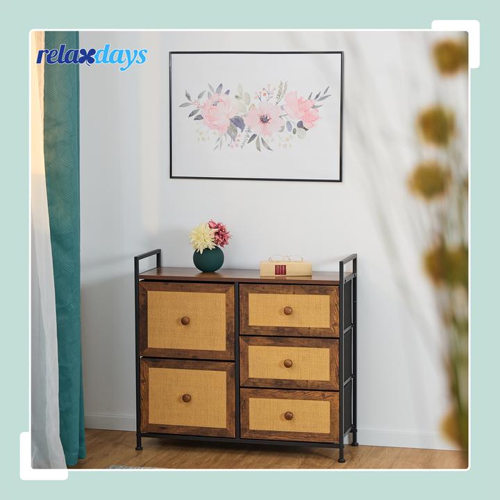 Actual product image Relaxdays Chest of drawers (85 x 31.5 x 77 cm)