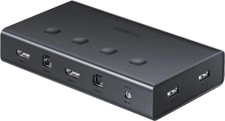 Produktbild Ugreen KVM (Keyboard Video Mouse) Switch 4 x 1 HDMI (Female) 4 x USB (Female) 4 x USB Type B (Female) Black