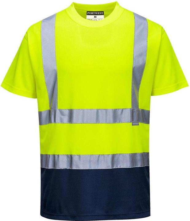 Actual product image Portwest Mens Contrast High-Vis Short-Sleeved T-Shirt (XL)