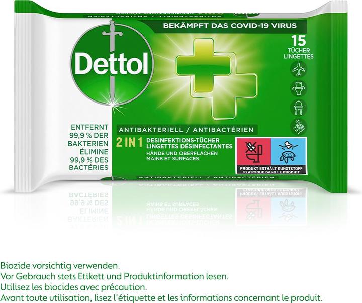 Produktbild Dettol 2in1 Desinfektions-Tücher