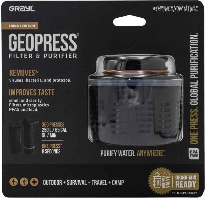 Actual product image Grayl GP Purifier Cartridge Black NEW