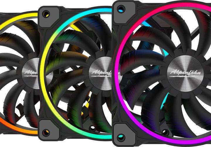 Actual product image Alpenföhn 120mm Wing Boost 3 ARGB High Speed PWM Fan, Triple (120 mm, 3 x)