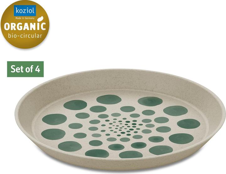 Actual product image Koziol Breakfast & Dessert Plate Connect Monstera 4 pieces (4 x, 20.50 cm)