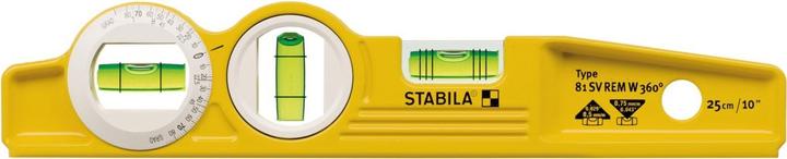 Produktbild Stabila Wasserwaage Type 81 SV REM W360 Torpedo (25 cm)