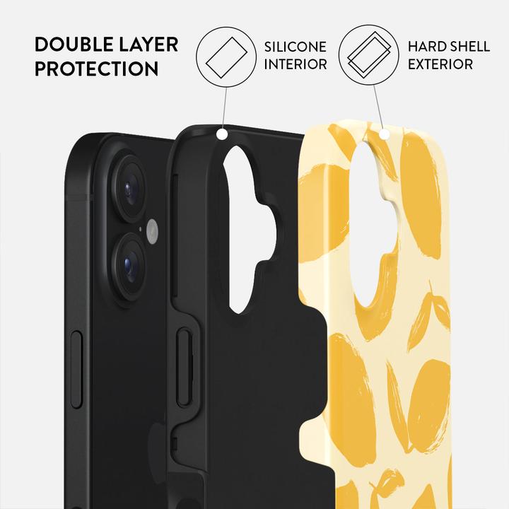 Actual product image Burga Lemon Tart Tough Magsafe Case For iPhone 16 Plus (Apple iPhone 16 Plus)
