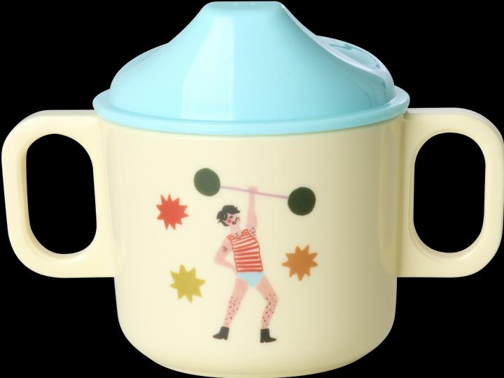 Produktbild Rice - Melamine 2 Handle Baby Cup with Fun Fair Print - Mint - 250 ml