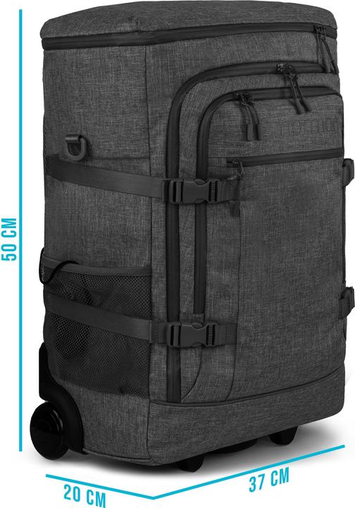 Produktbild Normani Handgepäck Rucksack mit Trolleyfunktion + kleiner Rucksack (45 l)