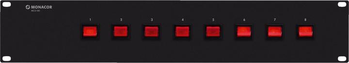 Produktbild Monacor Rack-Steckdosenleiste, Schuko (8 x, CEE 7/3, 1.80 m)