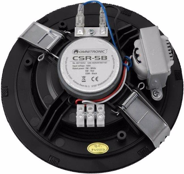 Actual product image Omnitronic CSR-5B ceiling speaker black (1 pcs.)