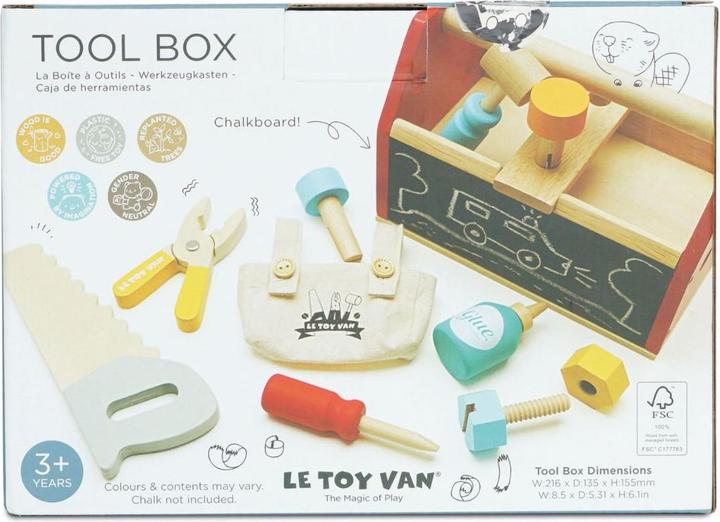 Actual product image Le Toy Van Toolbox with tools